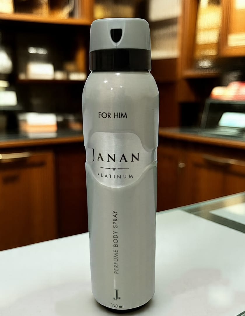 Janan Platinum Perfume Body Spray for Him - Scent of Sophistication and Confidence ✨