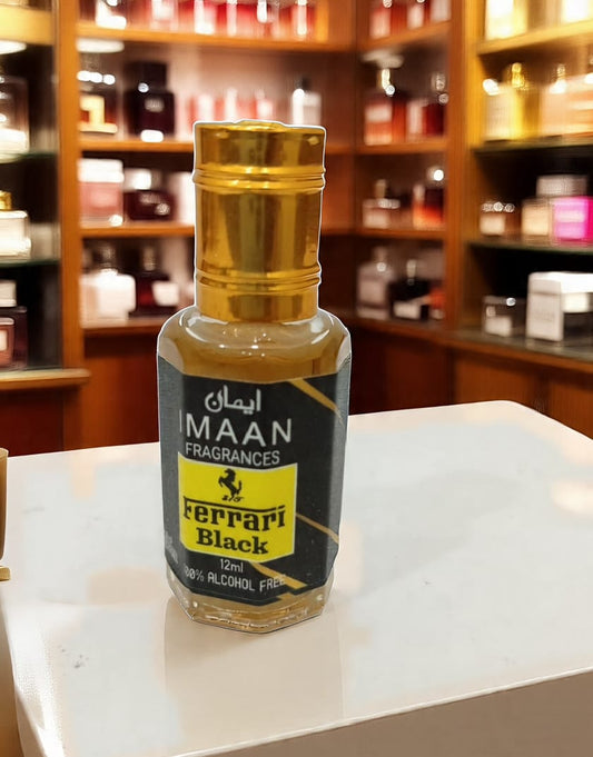 Imaan Ferrari Black Attar: The Iconic Scent for Men 🏎️🖤