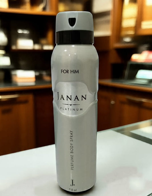 Janan Platinum Perfume Body Spray for Him - Scent of Sophistication and Confidence ✨
