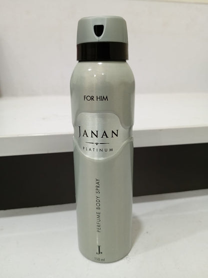 Janan Platinum Perfume Body Spray for Him - Scent of Sophistication and Confidence ✨